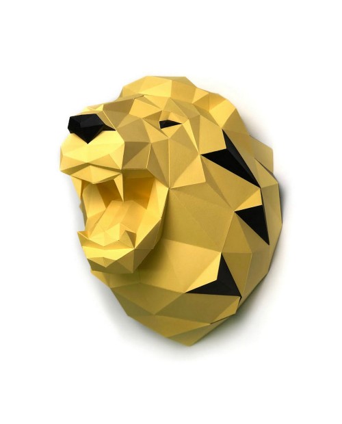 Wizardi 3D Papercraft Kit Lion Yellow PP-1LVN-SO