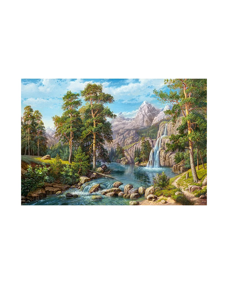 Scenery with Waterfall WD2459