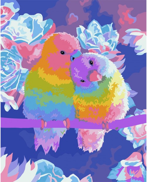 H065 Parrots in Love