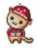 Kitten with Christmas Hat WWP448